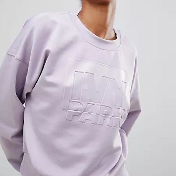 Ivy Park Embossed Logo Cropped Sweatshirt - Lilac - X-Small - Picture 4 of 9